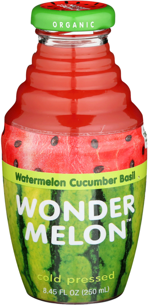 Wonder Melon Watermelon Cucumber Basil 100% organic cold-pressed juice