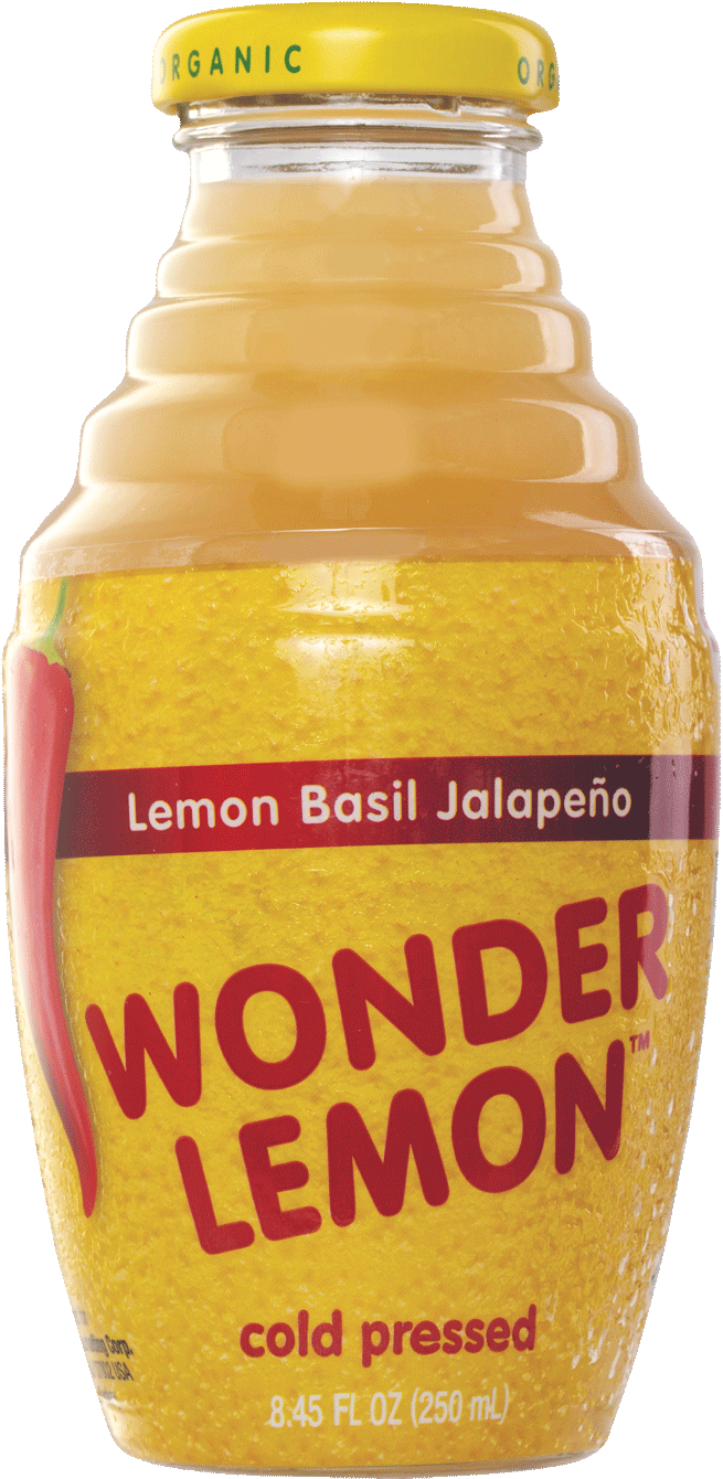 Wonder Lemon Lemon Basil Jalapeno 100% organic cold-pressed juice