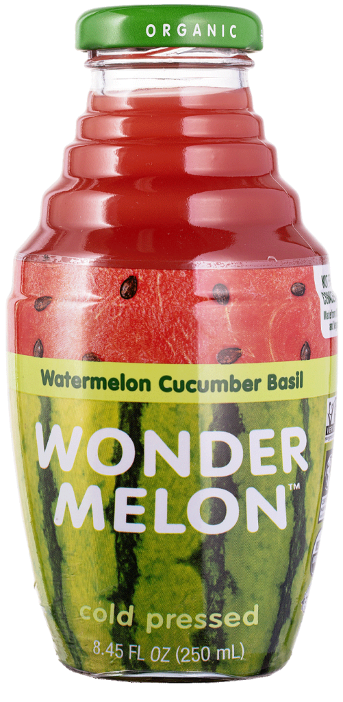 Wonder Melon Watermelon Cucumber Basil 100% organic cold-pressed juice