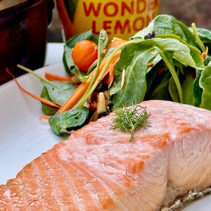 Wonder Lemon and ginger poached salmon recipe image